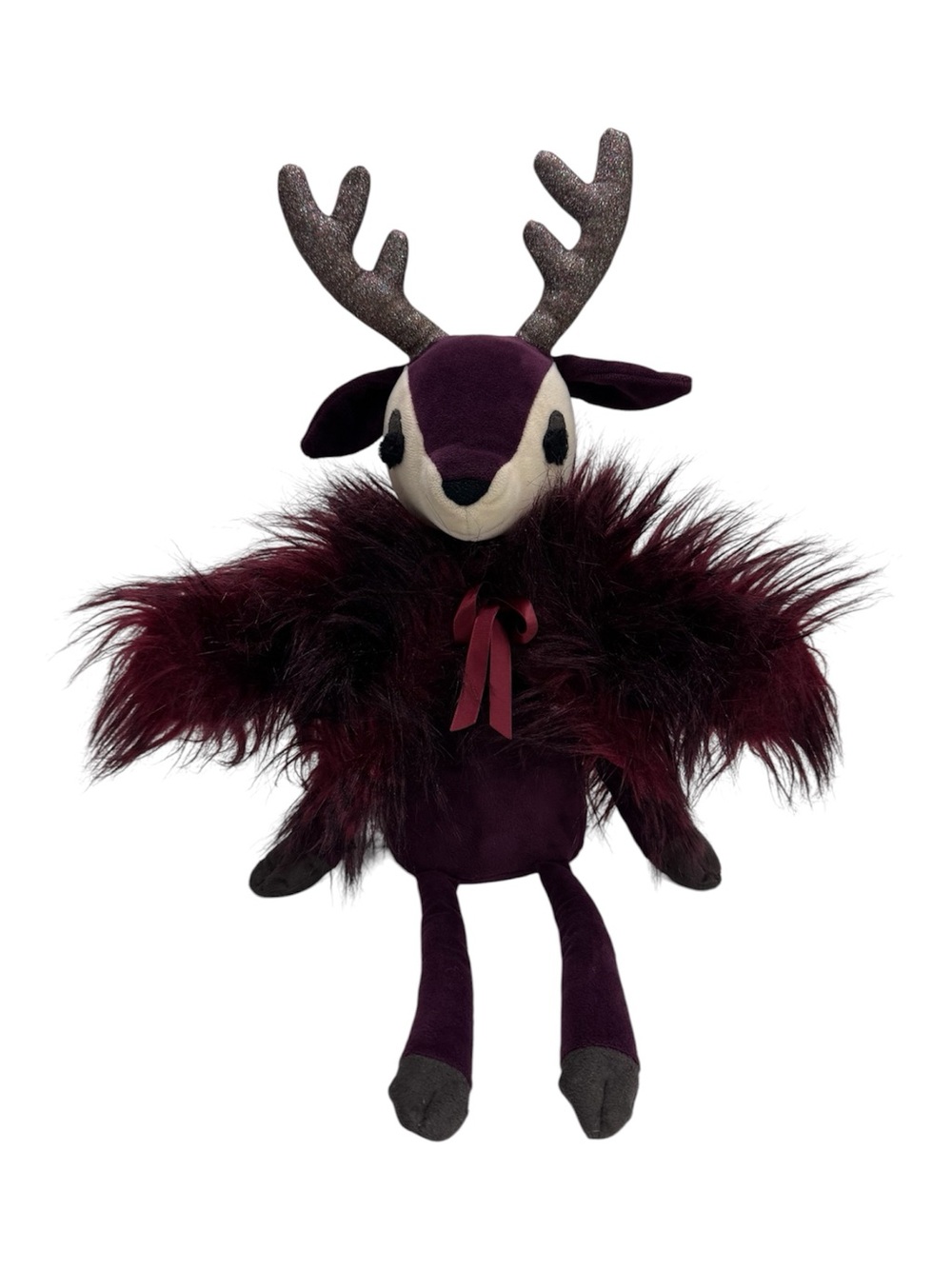 JellyCat Viola Reindeer Plush Stuffed Animal Feather Plum Cape Glam Retired Toy